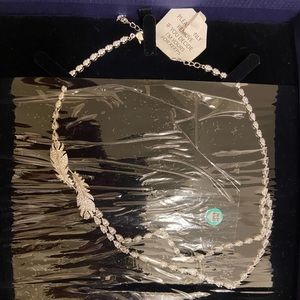 SWAROVSKI CRYSTAL FEATHER NECKLACE